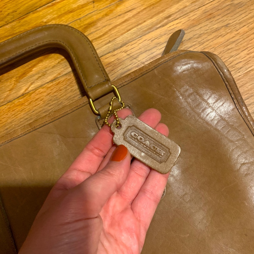 Coach Vintage NYC 60’s Tan Leather Briefcase Laptop Bag